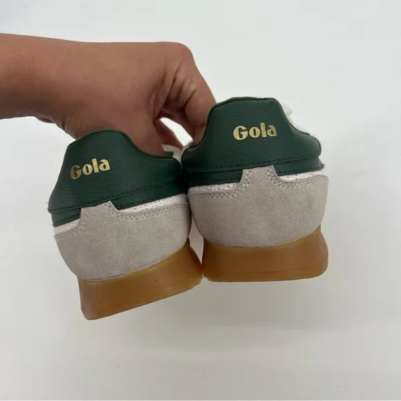 Gola Tornado Zephyr Green White Woven Suede Upper Lace Up Low Sneakers 41/10 - Picture 8 of 10